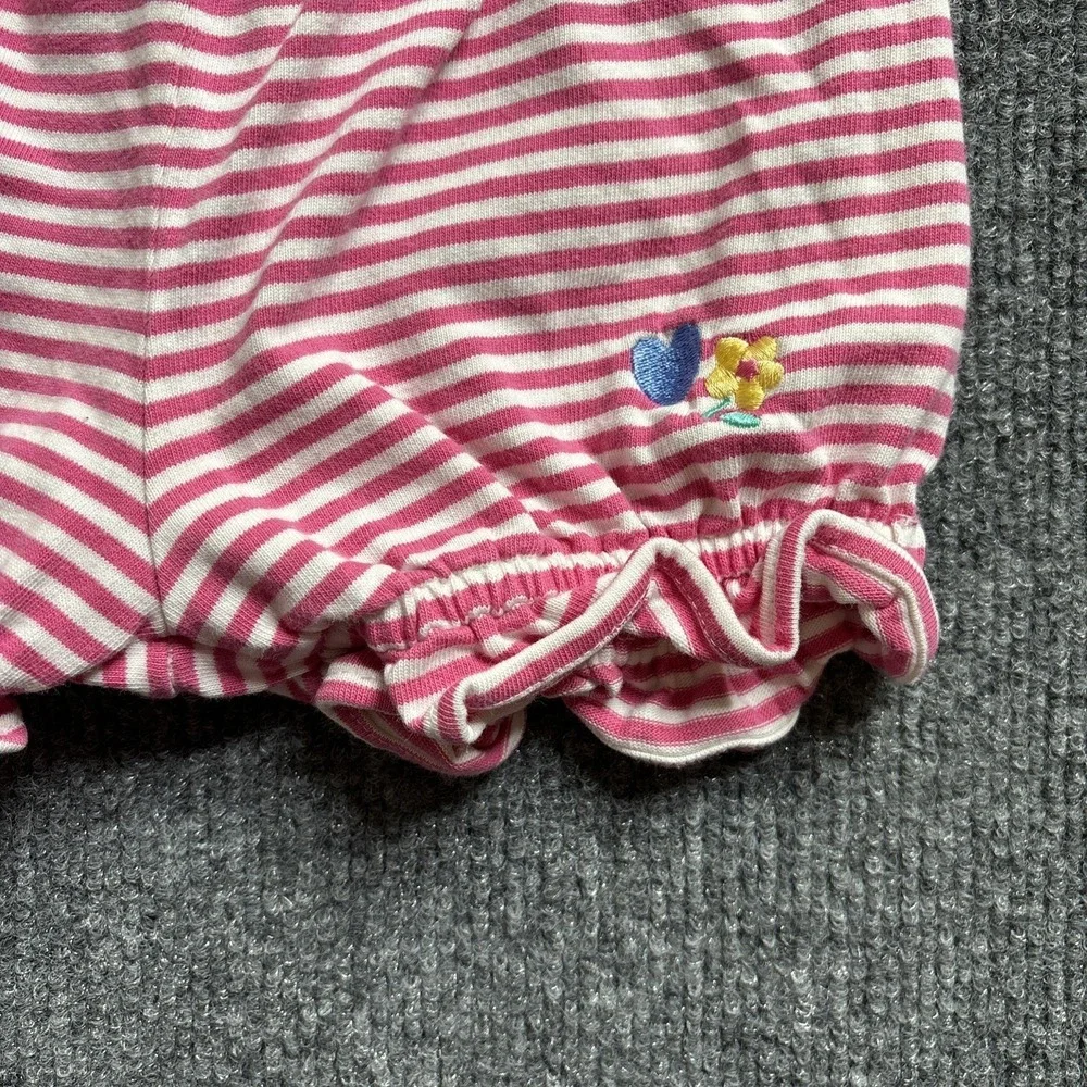 Vintage Gymboree Bubble Shorts Pink Striped Infant Heart Flower Rainbow Tag READ